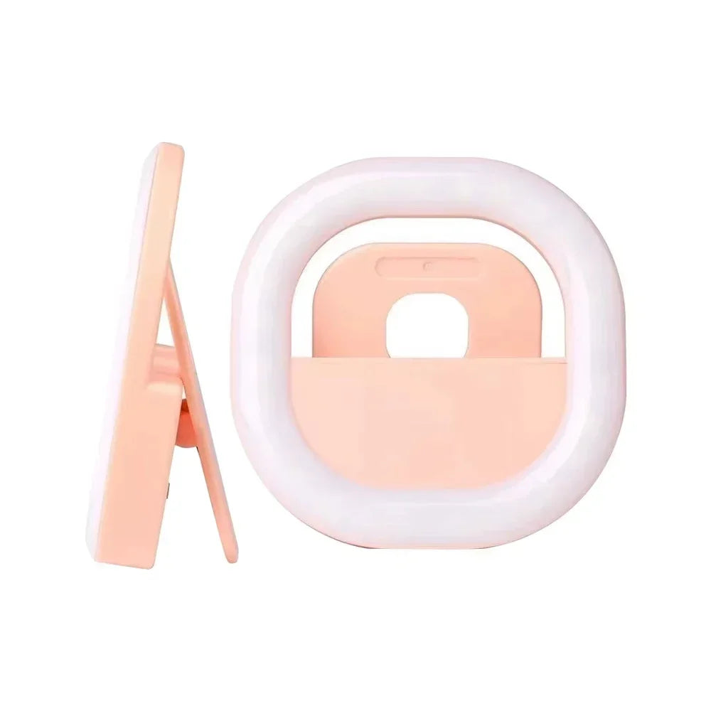 Mini Mobile Phone LED Beauty Makeup Light: USB Rechargeable, 3-Level Brightness Dimmable for Live Streams, Selfies, and Makeup