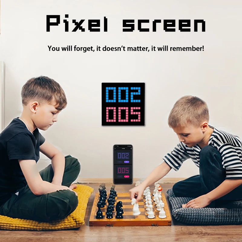 ZSQHET LED Pixel Art Display Screen 32x32 LED Digital Clock With Night Light APP Control Alarm Clock For Pixel Art in Home Decor