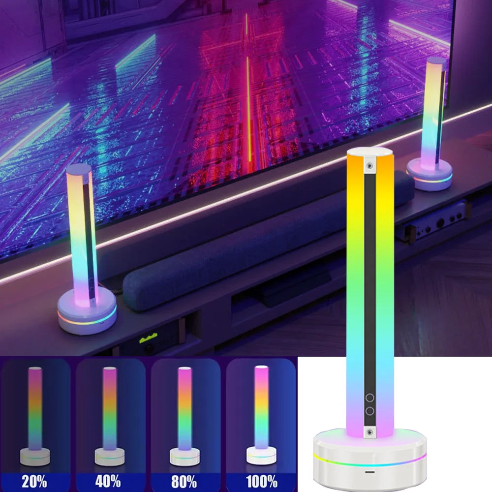 USB LED Light Bar RGB Color Changing Atmosphere Light Strip Rhythm Ambient Pickup Lamp TV Backlight Compute Gaming Desktop Decor