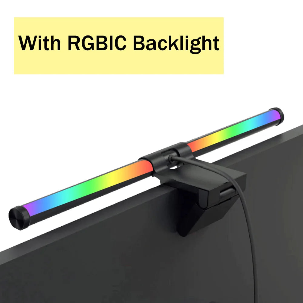 Wiscolor LED Screen Monitor Hanging Light Bar LCD Computer Laptop PC Reading Lightbar RGB Dimming Desk USB Lamp Study Eyes Care