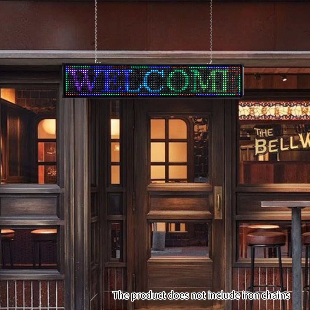 Programmable Led Sign,  Pre-made Animations & Customizable Text Led Car Sign, Bluetooth APP Control Scrolling LED Sign, Custom