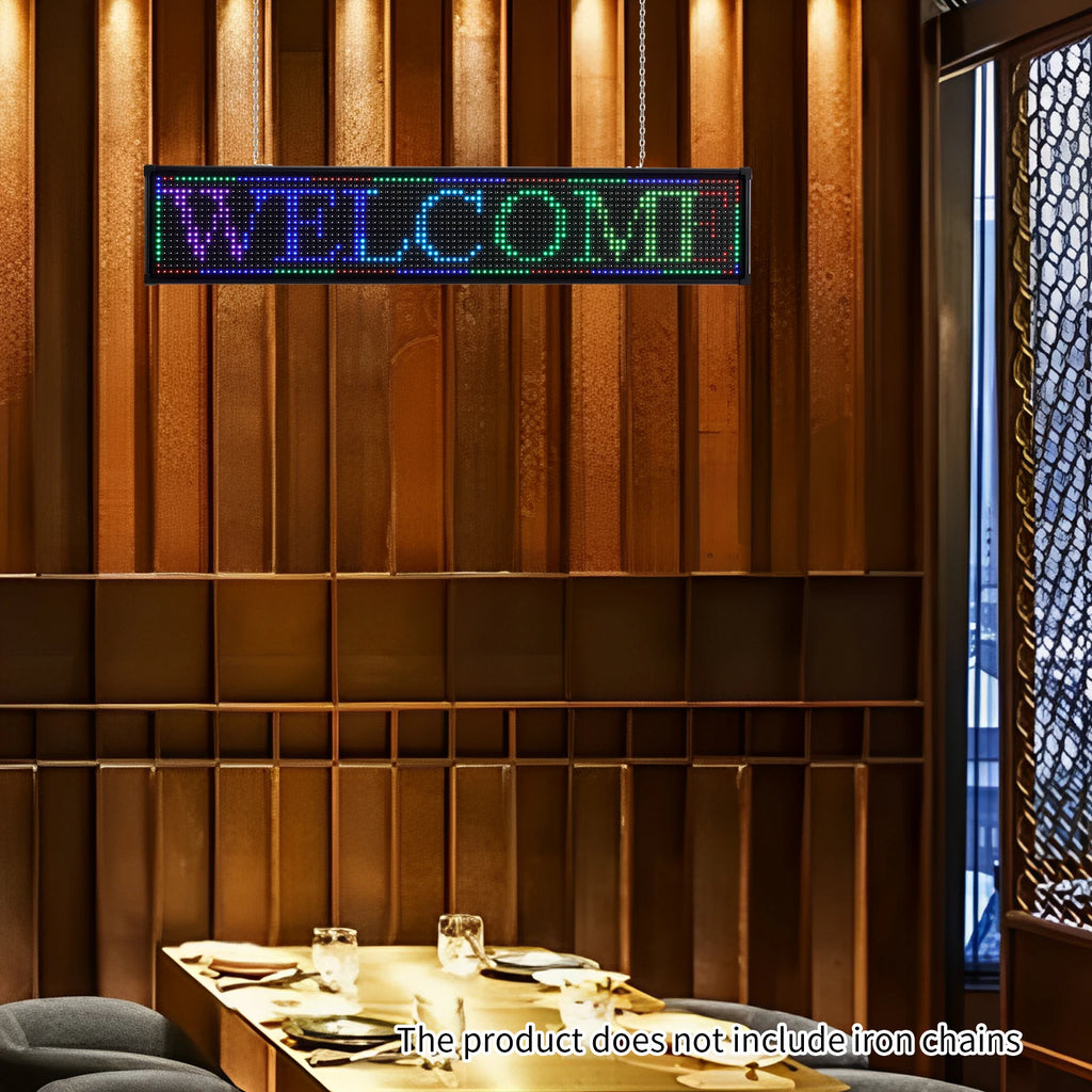 Programmable Led Sign,  Pre-made Animations & Customizable Text Led Car Sign, Bluetooth APP Control Scrolling LED Sign, Custom