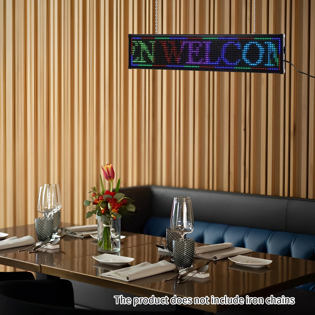 Programmable Led Sign,  Pre-made Animations & Customizable Text Led Car Sign, Bluetooth APP Control Scrolling LED Sign, Custom