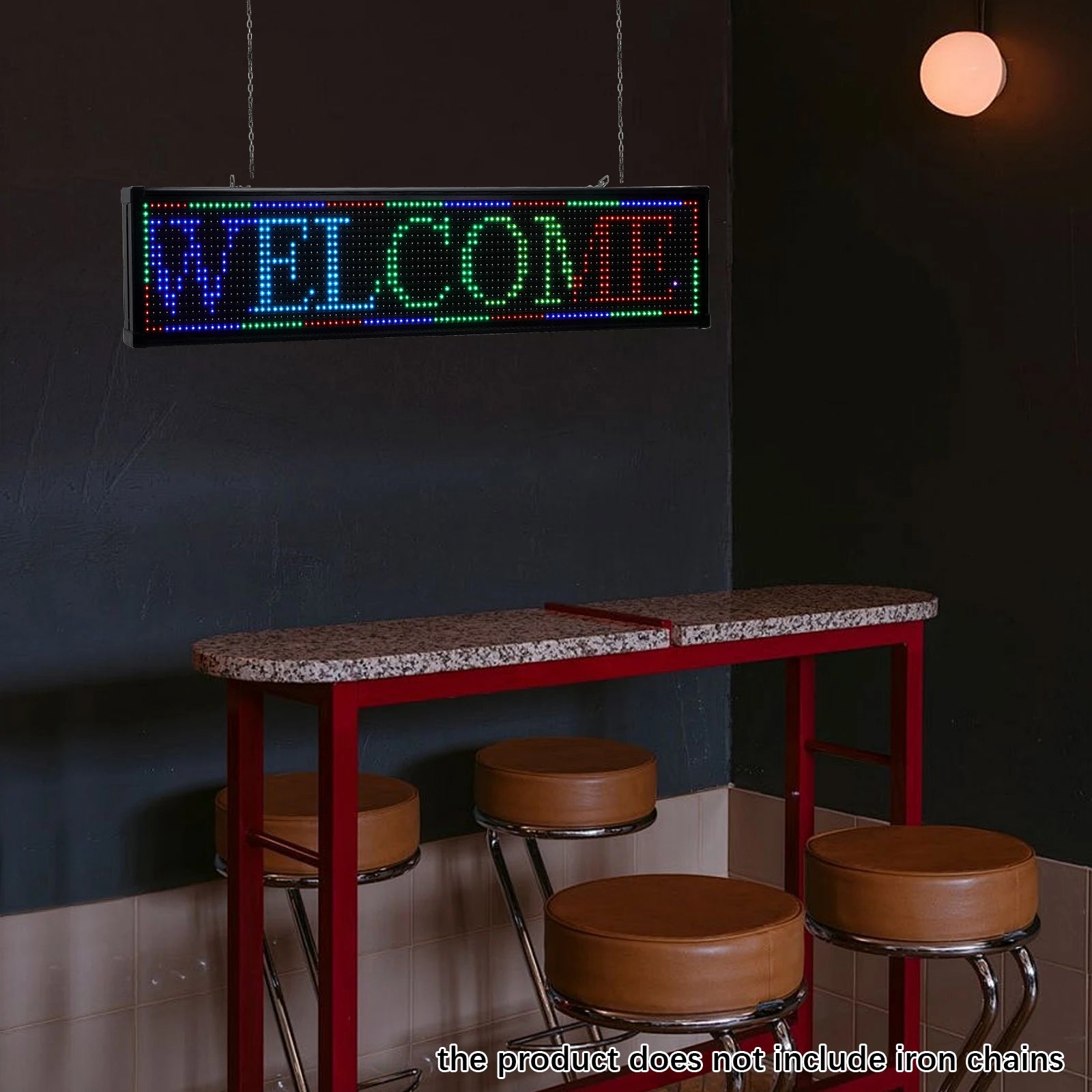 Programmable Led Sign,  Pre-made Animations & Customizable Text Led Car Sign, Bluetooth APP Control Scrolling LED Sign, Custom