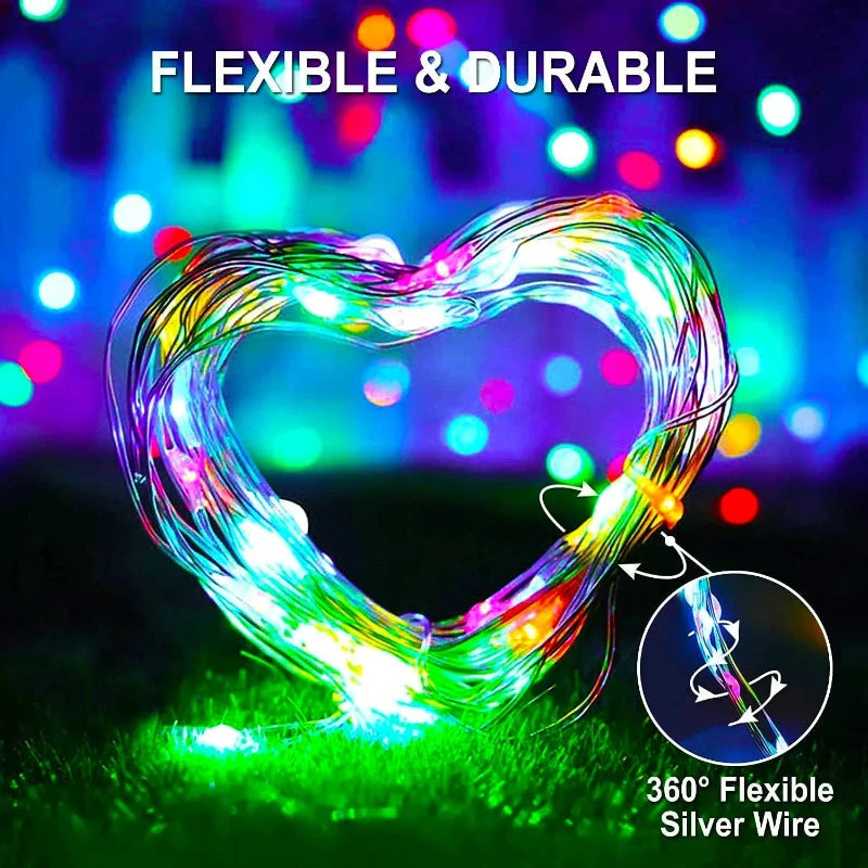 Solar Light Outdoor Waterproof 50/100/200/300 LED Lamp String For Holiday Christmas Party Fairy Lights Garden Garland