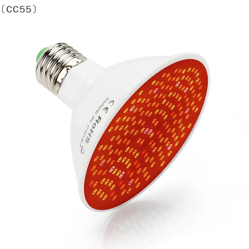 〔CC55〕Red Light Therapy Bulb With Lamp Clip LED 660nm Red And 850nm Near Infrared Combo Therapy Device For Skin Care Pain Relief