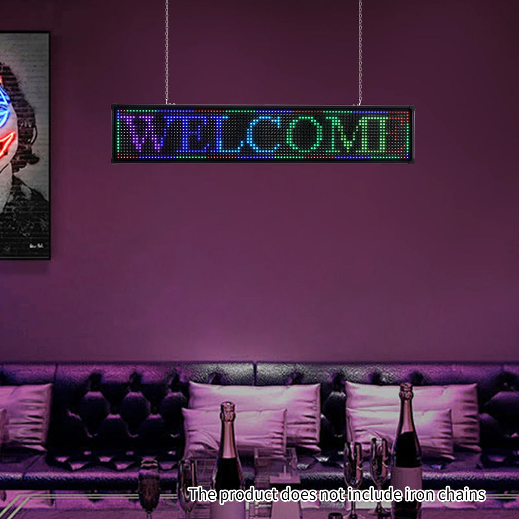 Programmable Led Sign,  Pre-made Animations & Customizable Text Led Car Sign, Bluetooth APP Control Scrolling LED Sign, Custom