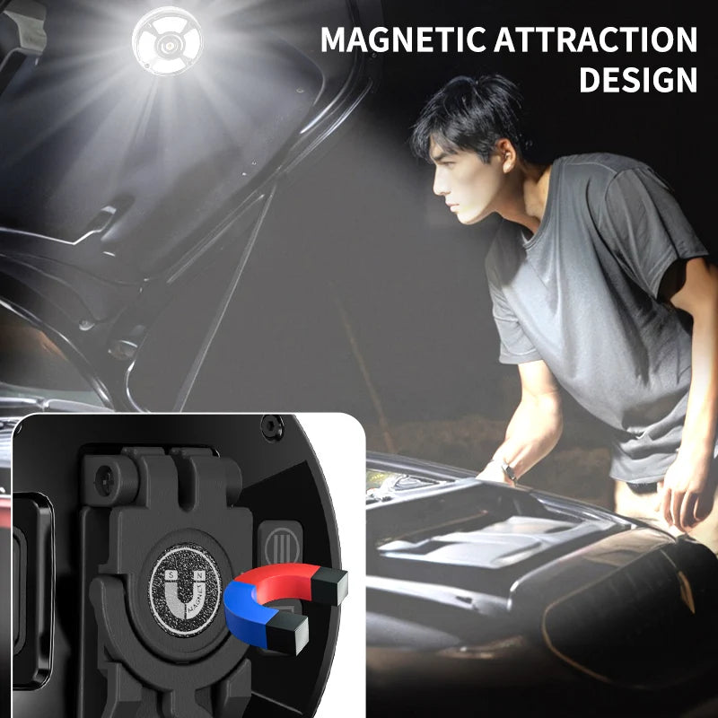 Rechargeable Waterproof Outdoor Camping Light Portable with Clip Hook Magnet RGB Ambiance Multifunctional for Camping