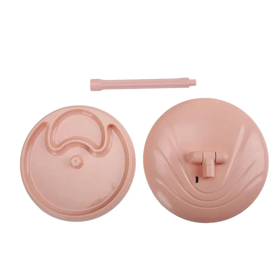 LED Makeup Mirror With Light Lamp With Storage Desktop Rotating Cosmetic Mirror Light Adjustable Dimming USB Vanity Mirror