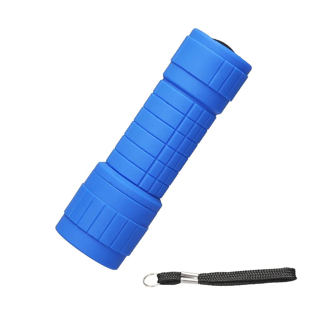 Mini Portable Flashlight Nine XPE Lamp Beads Strong Lighting Using 3 NO.7 Batteries Fixed Focus Pocket Outdoor Emergency Torch