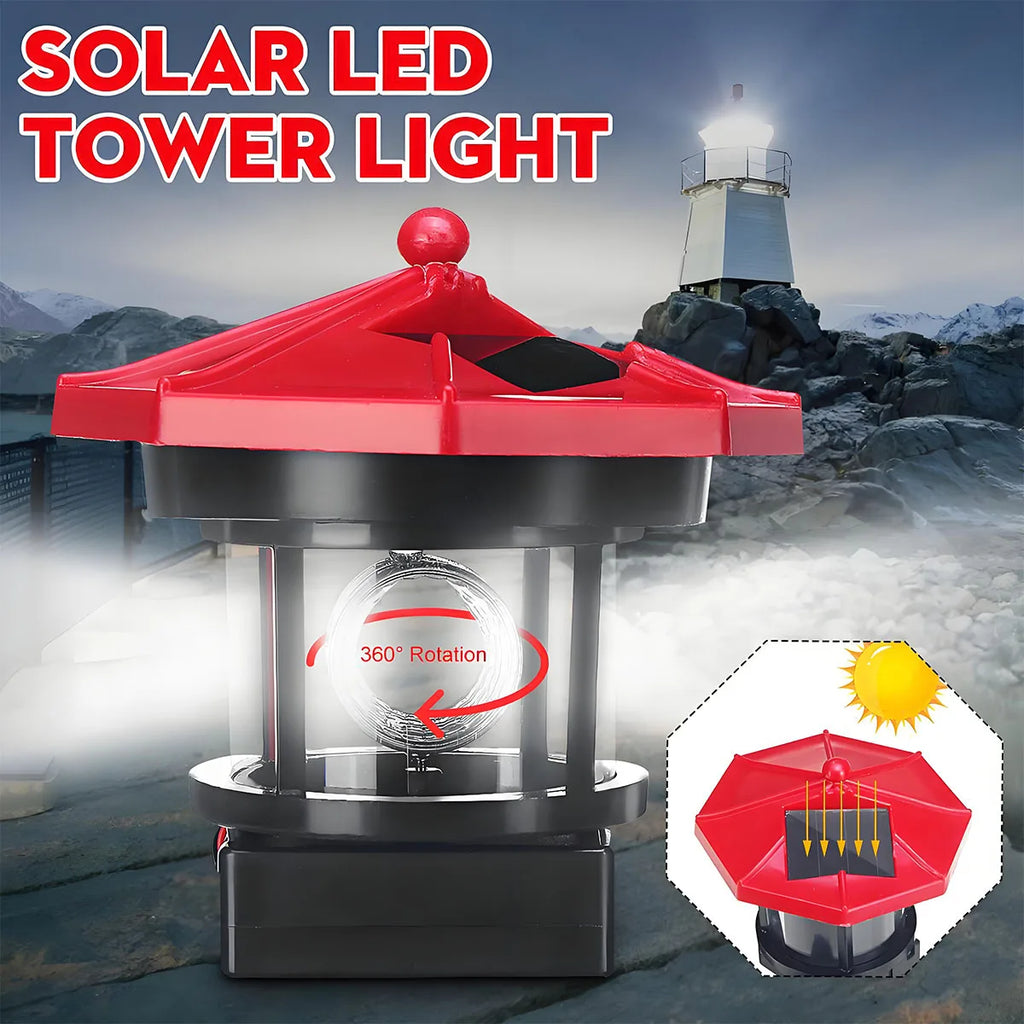Outdoor Solar Light Lighthouse, LED Courtyard Solar Lights, Garden Lawn and Terrace Decoration, Modern Landscape Lighting Lamp