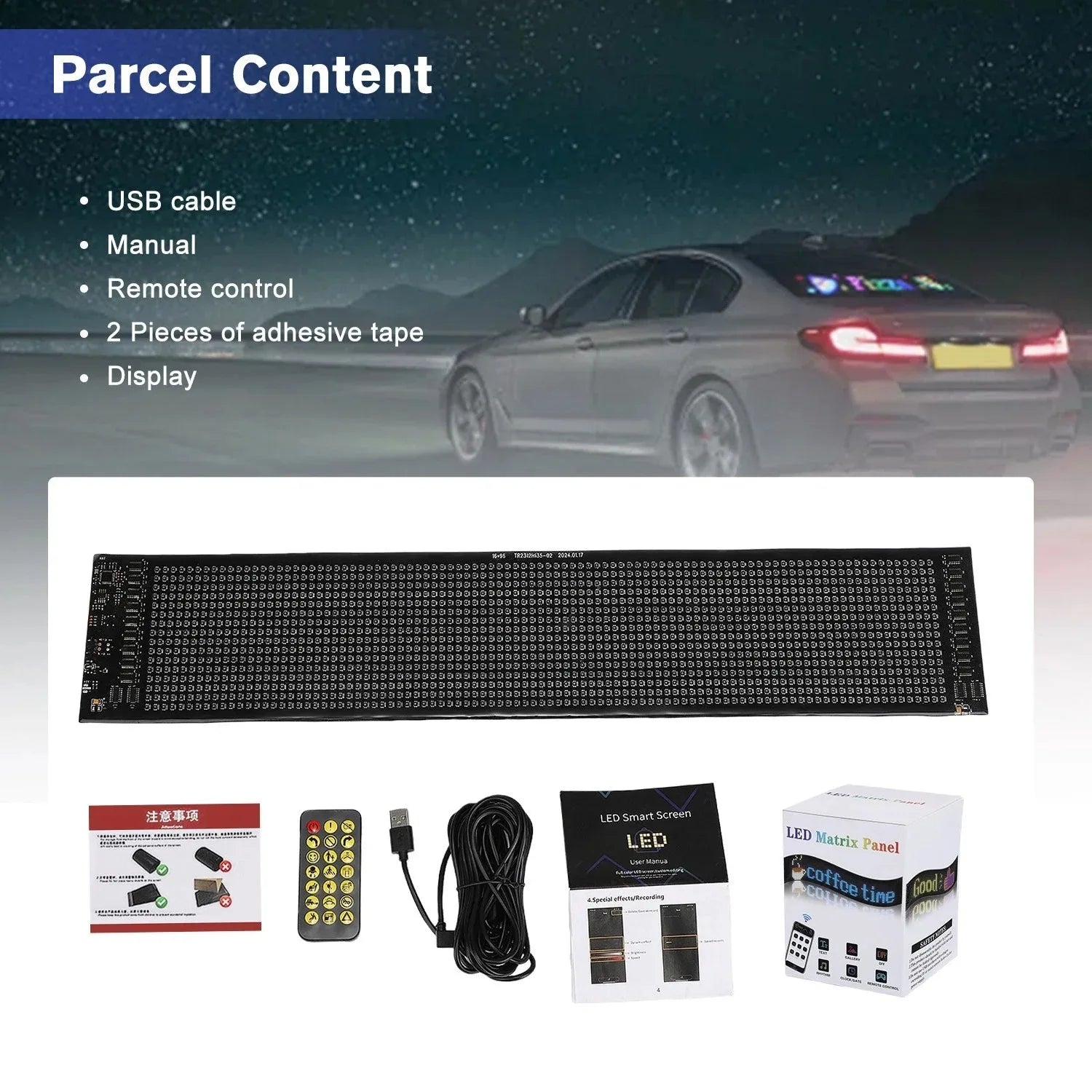 USB 5V Flexible LED Matrix Pixel Panel Addressable LED RGB Sign Flexible Screen Scrolling Message Display Board Bluetooth