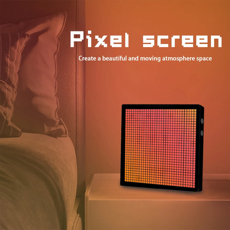 LED Pixel Display Screen, Bluetooth Pixel Light Table, Pixel Photo Frame DIY Mosaic Pixel Style Wall Mounted Pixel Screen