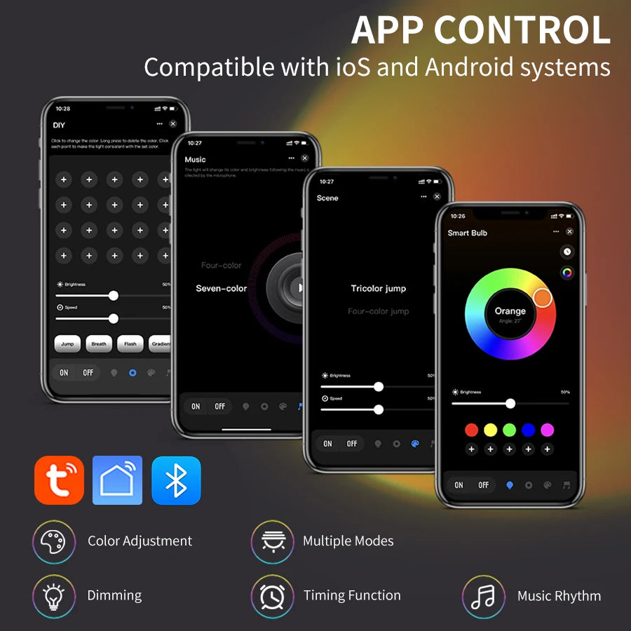 Sunset Photography Led Fill Light Tuya Smart Life App Remote Control Sunset Projector Night Light RGB Atmosphere Wall Spotlight