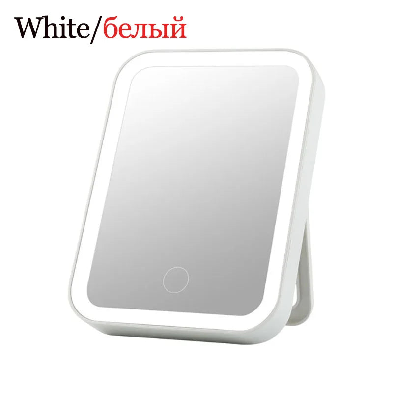 33LED Foldable Touch Mirror Light 3-Color Modes USB Rechargeable Portable Vanity Light for Bathroom Travel Dressing Table Decor