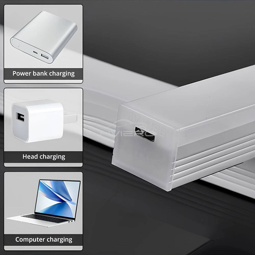 Motion Sensor Night Lights Wireless LED Lamp USB Rechargeable Magnetic For Wardrobe Room Closet Kitchen Aisle Tube Detector Bulb