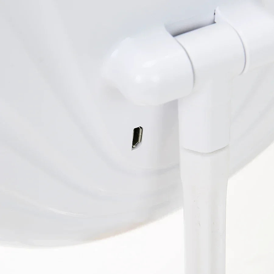 LED Makeup Mirror With Light Lamp With Storage Desktop Rotating Cosmetic Mirror Light Adjustable Dimming USB Vanity Mirror