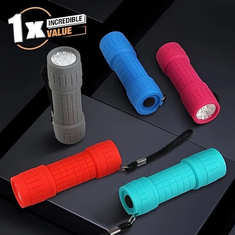Mini Portable Flashlight Nine XPE Lamp Beads Strong Lighting Using 3 NO.7 Batteries Fixed Focus Pocket Outdoor Emergency Torch